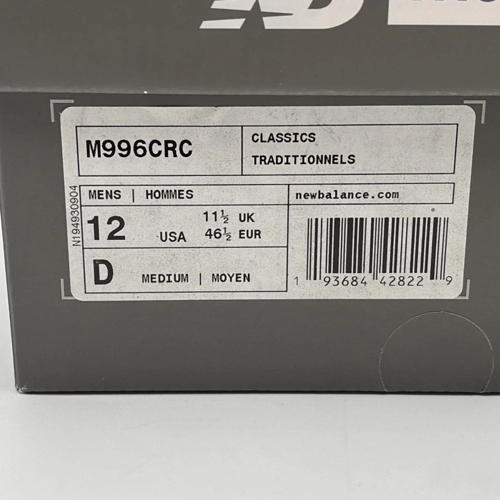New Balance 996 Men 12 Shoes Made in USA Tan Beige Sneakers M996CRC NEW With BOX